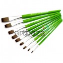 Кисть синтетическая Green Leaf, плоская, №4, Bergino