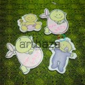 Набор цветных деревянных декоративных табличек  "Baby", 2.5 - 6 см., 4 штуки, REGINA
