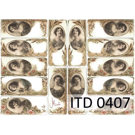 Рисовая карта для декупажа «Ретро фото», 29.7 x 21 см, 20 г/м², ITD Collection