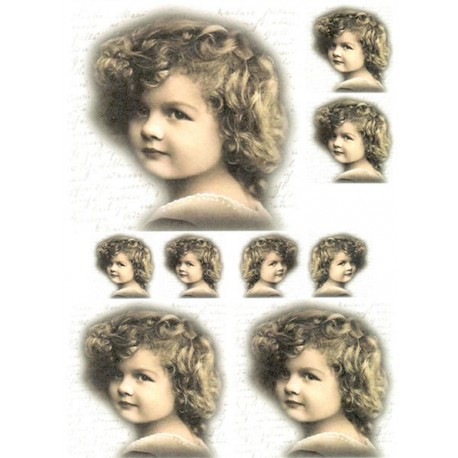 Рисовая карта для декупажа «Детское ретро фото», 29.7 x 21 см, 20 г/м², ITD Collection