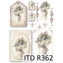 Рисовая карта для декупажа «Женщина с цветами», 29.7 x 21 см, 20 г/м², ITD Collection