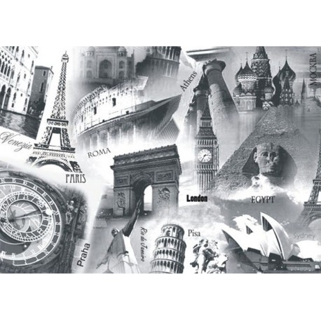 Рисовая карта для декупажа «Города мира», 29.7 x 21 см, 20 г/м², ITD Collection