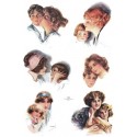 Рисовая карта для декупажа «​​Портреты женщин и детей», 29.7 x 21 см, 20 г/м², ITD Collection