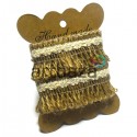 Джутовая тесьма, плетеная натуральная пеньковая с тесьмой, ширина - 4 см., толщина - 2 мм., REGINA