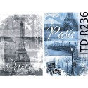 Рисовая карта для декупажа «Париж», 29.7 x 21 см, 20 г/м², ITD Collection