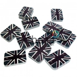 Набор декоративных табличек GREAT BRITAIN деревянных, 1.5 x 2 x 0.2 см., 12 штук, REGINA