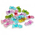 Набор деревянных декоративных пуговиц "LOVE", 2.8 x 1.5 см., 15 штук, REGINA
