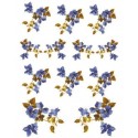 Рисовая карта для декупажа «Синий клематис», 29.7 x 21 см, 20 г/м², ITD Collection