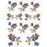 Рисовая карта для декупажа «Синий клематис», 29.7 x 21 см, 20 г/м², ITD Collection