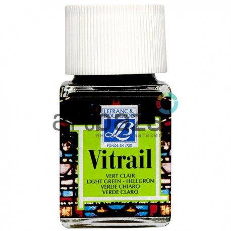 Витражная краска Vitrail, зеленая светлая, 50 мл, Lefranc Bourgeois