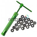 Экструдер винтовой для полимерной глины и мастики с 20 насадками, Metal clay Extruder