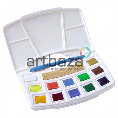 Набор акварельных красок  Art Creation, 12 цветов + кисть + губка, Royal Talens