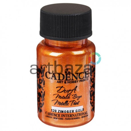 Краска акриловая «металлик» Dora, Zinober Gold / Коралловое Золото, 50 мл, Cadence
