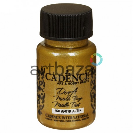 Краска акриловая «металлик» Dora, Antique Gold / Античное Золото, 50 мл, Cadence