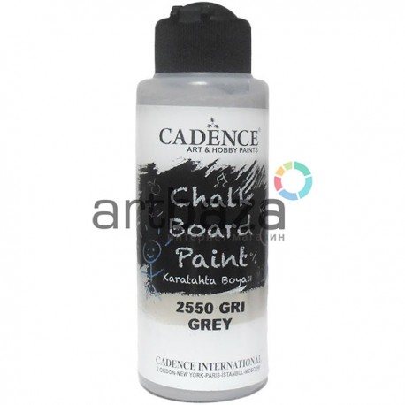 Краска акриловая для создания меловой доски, Grey / Серая, 120 мл, Cadence