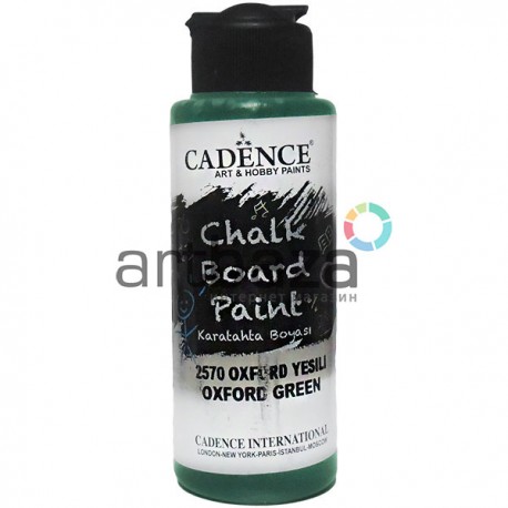 Краска акриловая для создания меловой доски, Oxford Green / Зеленая, 120 мл, Cadence
