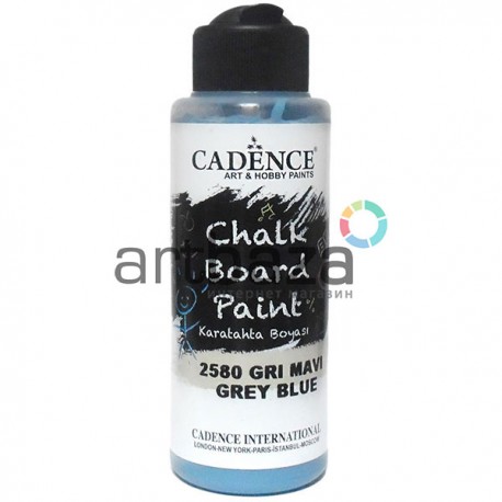 Краска акриловая для создания меловой доски, Grey Blue / Серо-голубая, 120 мл, Cadence