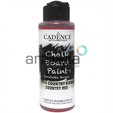 Краска акриловая для создания меловой доски, Country Red / Бордо, 120 мл, Cadence