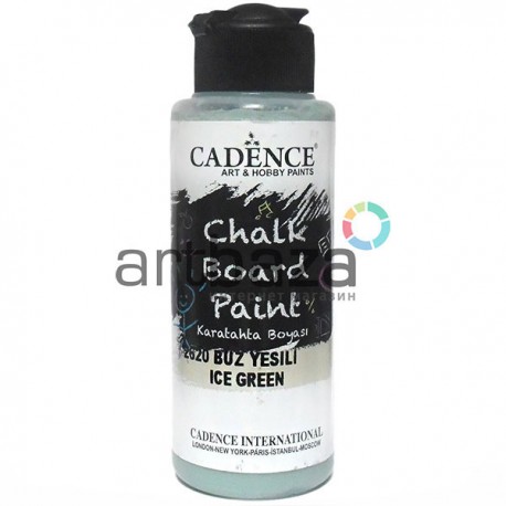 Краска акриловая для создания меловой доски, Ice Green / Мятная, 120 мл, Cadence