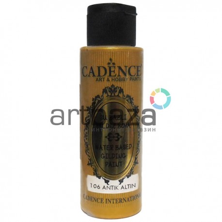Краска акриловая с эффектом золочения Water-Based Gilding Paint, Antique Gold / Античное Золото, 70 мл, Cadence