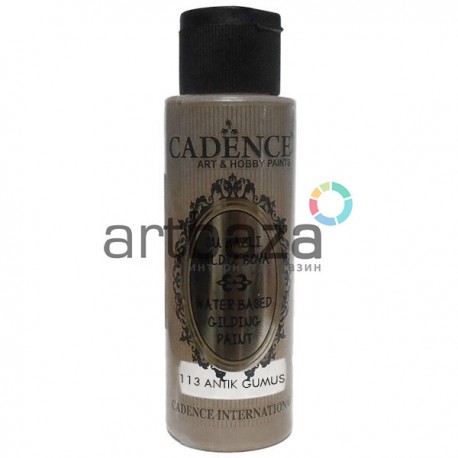 Краска акриловая с эффектом золочения Water-Based Gilding Paint, Antique Silver / Античное Серебро, 70 мл, Cadence