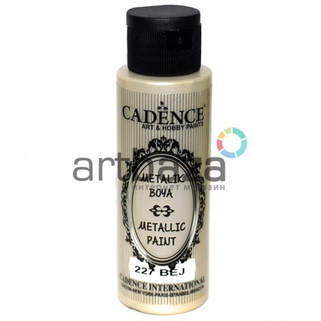 Краска акриловая «металлик», Beige / Бежевая, 70 мл, Cadence