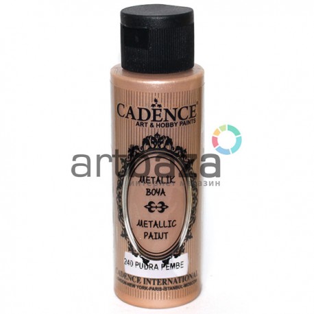 Краска акриловая «металлик», Powder Pink / Пудровая Розовая, 70 мл, Cadence