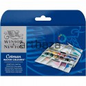 Набор акварельных красок в пластиковом пенале, 12 цветов + кисть, Winsor & Newton