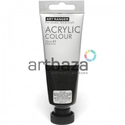 Краска акриловая, Черная перламутровая / Pearlescent Black, 75 мл, Art Ranger