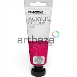 Краска акриловая, Розовая с глиттером / Glitter Pink, 75 мл, Art Ranger