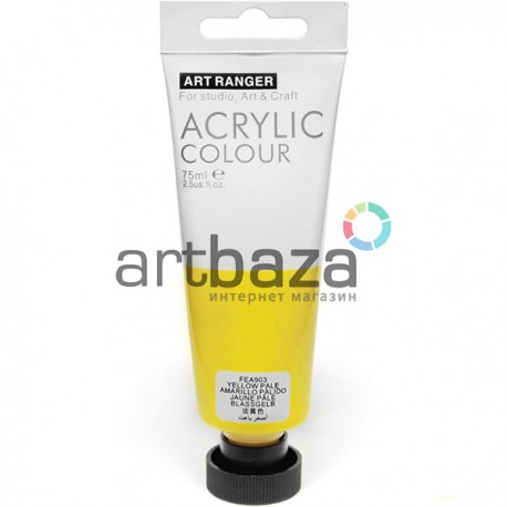 Краска акриловая, Желтая бледная / Yellow Pale, 75 мл, Art Ranger