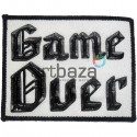 Нашивка - патч для одежды, Game Over, 6.9 x 8.7 см.