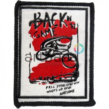 Нашивка - патч для одежды, Back Game, 5.9 x 7.6 см.