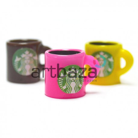 Миниатюра - имитация Starbucks, 1.2 см., 3 штуки, Dollhouse