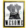 Нашивка - патч для одежды, Wesome, 8.5 x 10.6 см.