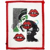 Нашивка - патч для одежды, Kiss Kiss Kiss, 6.3 x 8.1 см.