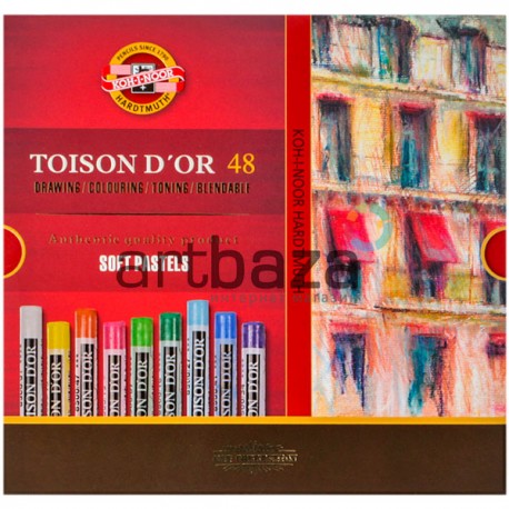 Пастель художественная сухая, 48 цветов, Toison D’Or, Koh-i-Noor
