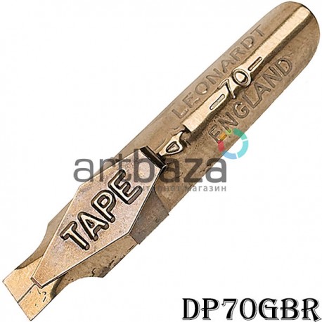 Перо ширококонечное скошенное для каллиграфии и орнамента, Leonardt 70 Tape Nib, №4, бронзовое, Manuscript