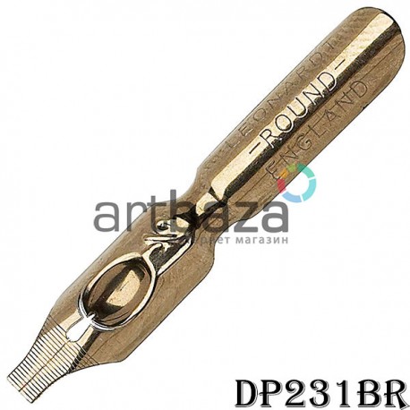 Перо ширококонечное для каллиграфии, Leonardt Round Hand Nib, №1½, бронзовое, Manuscript