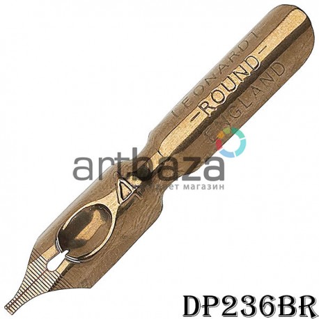Перо ширококонечное для каллиграфии, Leonardt Round Hand Nib, №4, бронзовое, Manuscript