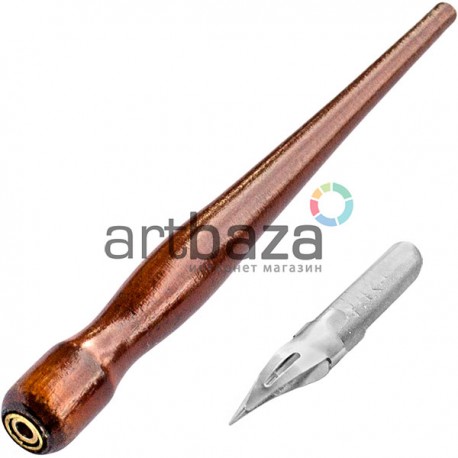 Держатель с металлической обоймой + 1 перо, 12.5 см., Maries