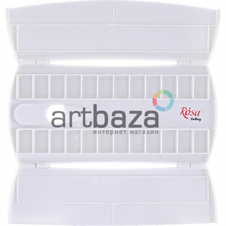 Пенал для акварельных красок, 24 кюветы, Rosa Gallery