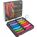 Цветные мелки для волос Hair Chalk, 12 штук