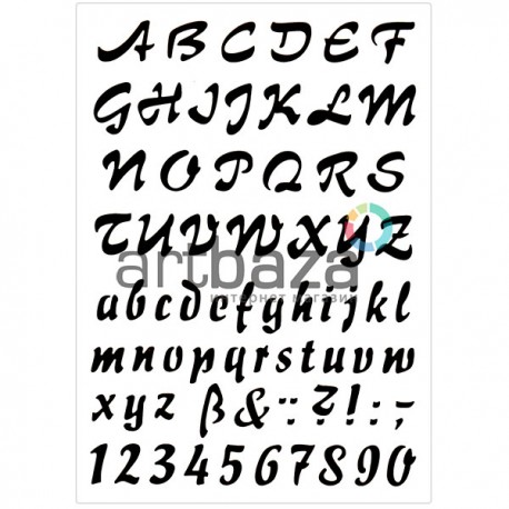 Трафарет многоразовый «Алфавит английский и цифры №3», 21 x 31 см, Meyco
