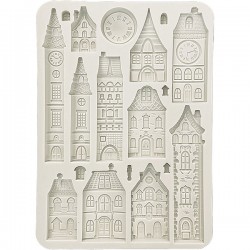 Силиконовый молд «Домики», 14.8 x 21 см, Stamperia