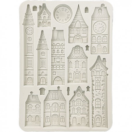 Силиконовый молд «Домики», 14.8 x 21 см, Stamperia