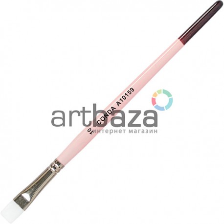 Кисть синтетическая Pink, плоская, №10, CONDA