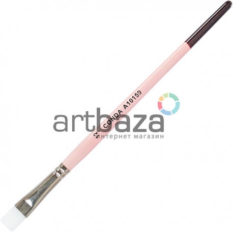 Кисть синтетическая Pink, плоская, №12, CONDA