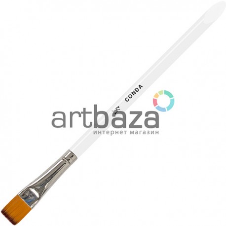 Кисть синтетическая Crystal, плоская, ½″, CONDA