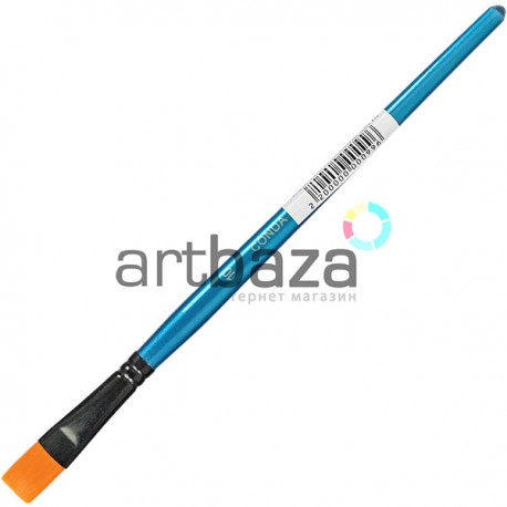Кисть синтетическая Shine Blue, плоская, №10, CONDA